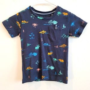 NWT Nomad Navy Blue Printed Short Sleeves Tee Toddler's Size 3T